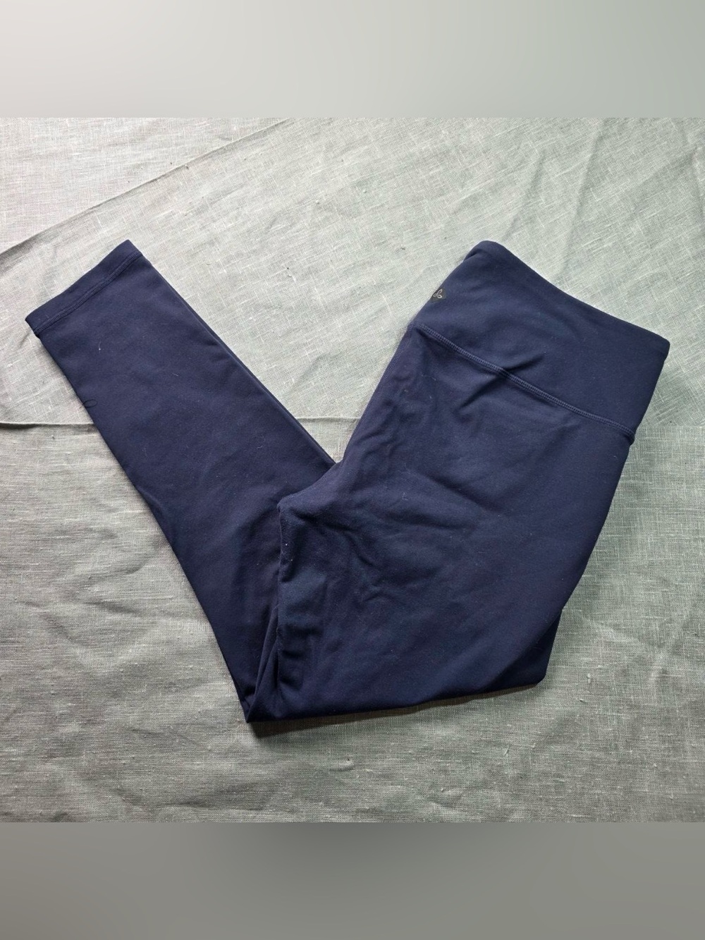 prAna Women Leggings XL Navy Blue Mid Rise Activewear Yoga Workout Pants